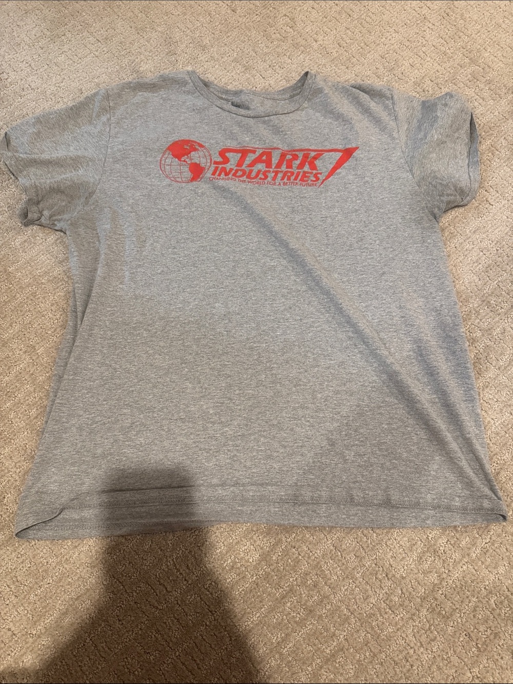 Stark Industries Gray T‑Shirt with Red Logo